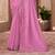 Pink silk blend chiffon embroidered saree with unstitched blouse piece