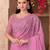 Pink silk blend chiffon embroidered saree with unstitched blouse piece