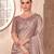 Beige shimmer silk blend embroidered saree with unstitched blouse piece