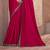 Rani silk blend chiffon embroidered saree with unstitched blouse piece