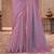 Lavender georgette embroidered saree with unstitched blouse piece