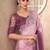 Mauve chiffon embroidered saree with unstitched blouse piece