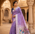 Lavender Meenakari Zari weawing Cotton Saree