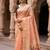 Light Orange Meenakari Zari weawing Cotton Saree