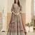 RUST COLOR ZARI WORK GEORGETTE SEMI STICHED DESIGN GOWN 