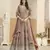 RUST ZARI WORK GEORGETTE DESIGN GOWN 