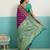 Wine banarasi art silk blend zari woven saree with unstitched blouse piece