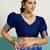 Teal banarasi art silk blend zari woven saree with unstitched blouse piece