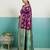 Purple banarasi art silk blend zari woven saree with unstitched blouse piece