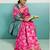 Magenta banarasi art silk blend zari woven saree with unstitched blouse piece