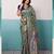Teal banarasi art silk blend zari woven saree with unstitched blouse piece