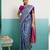 Magenta banarasi art silk blend zari woven saree with unstitched blouse piece