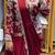 maroon embroidery chinon silk ready to wear saree