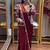 maroon embroidery chinon silk ready to wear saree