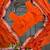 Orange Color Embroidery Work Chinon Silk Ready To Wear Saree