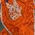 orange embroidery chinon silk ready to wear saree