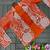 Orange Color Embroidery Work Chinon Silk Ready To Wear Saree