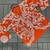orange embroidery chinon silk ready to wear saree