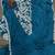 teal embroidery chinon silk ready to wear saree