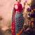 Tasar silk printed saree with contrast geometric border and designer pallu