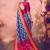 Tasar silk printed saree with contrast geometric border and designer pallu