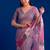 Women's floral printed weightless marbal saree