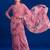 Women's floral printed weightless marbal saree