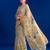 Women's floral printed weightless marbal saree