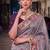 Women's kota tissue saree elegant threadwork & zari border detail