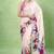 Women's satin silk saree with vibrant digital prints & elegant fluid drape