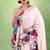 Women's satin silk saree with vibrant digital prints & elegant fluid drape