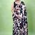 Women's satin silk saree with vibrant digital prints & elegant fluid drape