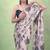 Women's satin silk saree with vibrant digital prints & elegant fluid drape