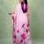 Women's satin silk saree with vibrant digital prints & elegant fluid drape