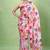 Women's satin silk saree with vibrant digital prints & elegant fluid drape