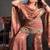rose gold fendy silk sharara suit with mirror work fully stitched ethnic set with dupatta