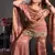rose gold fendy silk sharara suit with mirror work fully stitched ethnic set with dupatta