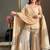 rose gold fendy silk sharara suit with mirror work fully stitched ethnic set with dupatta
