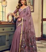 kolkata cotton litchi work saree with fancy tassels