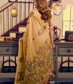 kolkata cotton litchi work saree with fancy tassels