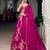 rani pink art silk embroidered Lehenga set