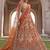 orange silk embroidered