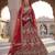 red silk embroidered