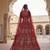 red silk embroidered