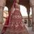 red silk embroidered