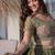olive silk blend embroidered Lehenga set
