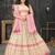 cream silk blend printed Lehenga set