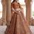 orange silk embroidered