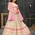 cream silk blend printed Lehenga set