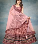 multicolor silk blend printed Lehenga set
